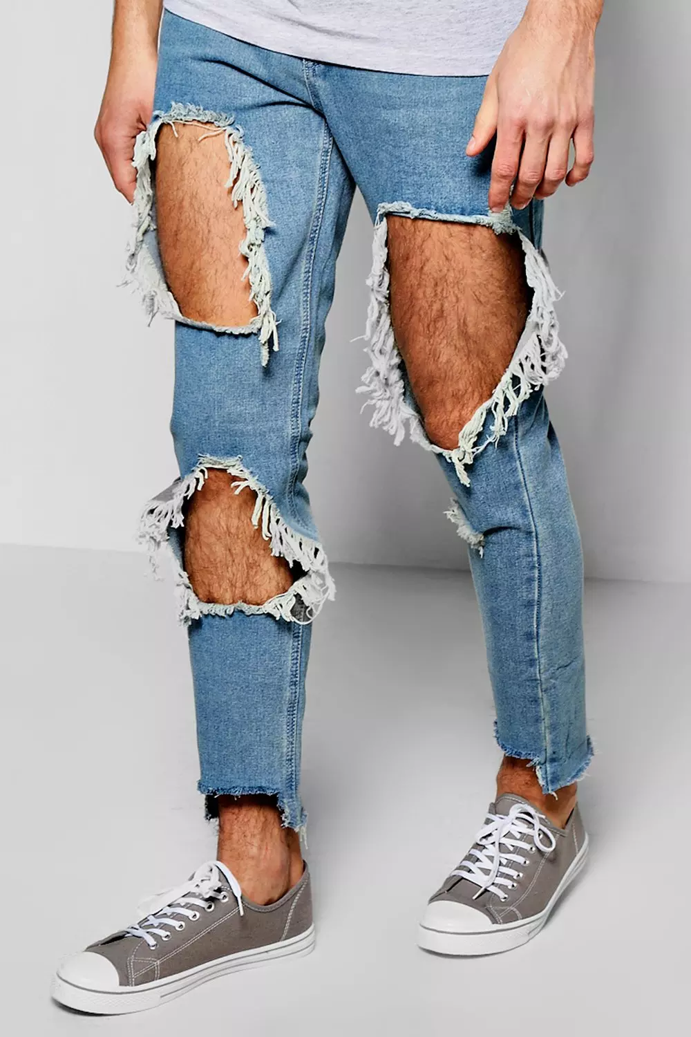 Open ripped sale jeans